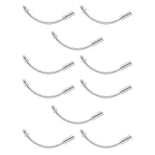 20Pcs Professionella V-Broms Kabelguide Rör För (Silver)