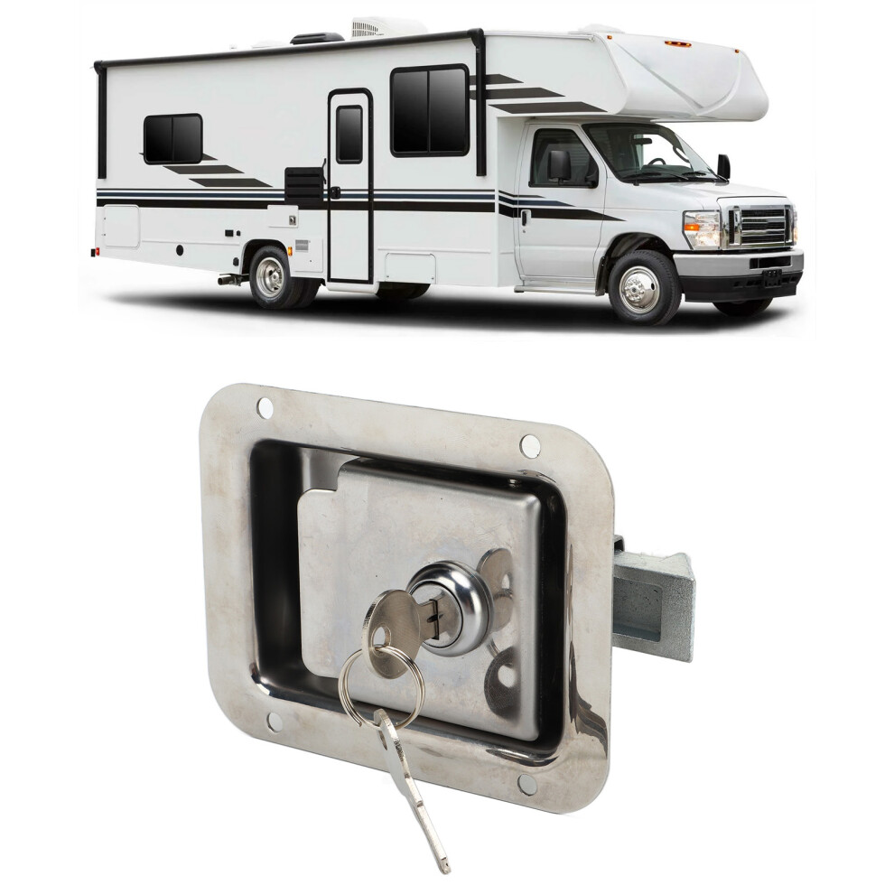 Heavy Duty 304 Stainless Steel Paddle Handle Latch 120X92mm For Rv & Toolbox 7901356648355