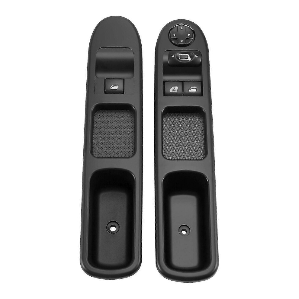Kikidex (As Show, One Size) 2Pcs Driver Side + Passenger Side Electric Power Window Control Switch For Peugeot 207 2007-2015 6554Qc 6490Hq 6554Hj