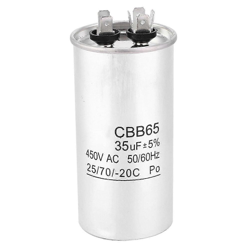 Kikidex (As Show, One Size) Cbb65 450V 35Uf Capacitor Aluminum Foil Air Conditioning Start Capacitor