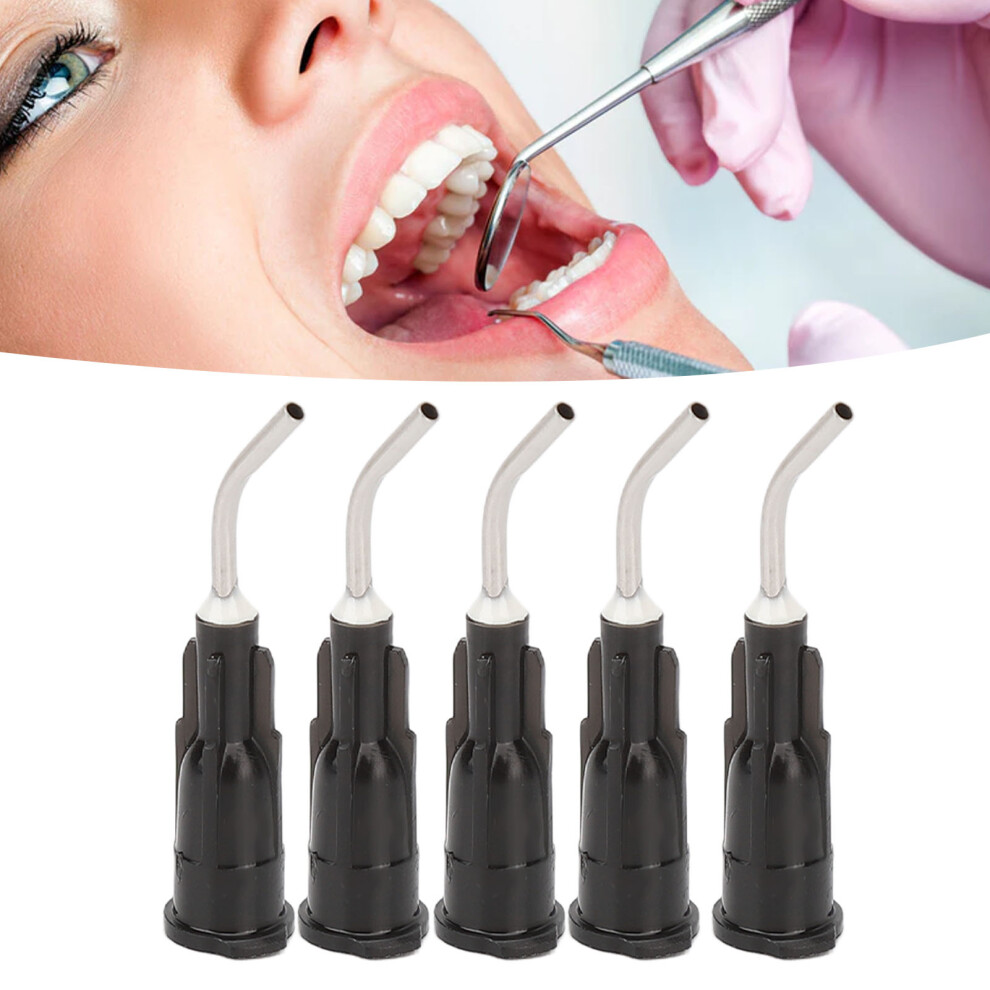 100pcs 20G Disposable Pre Bent Dental Irrigation Needle Tips - Black