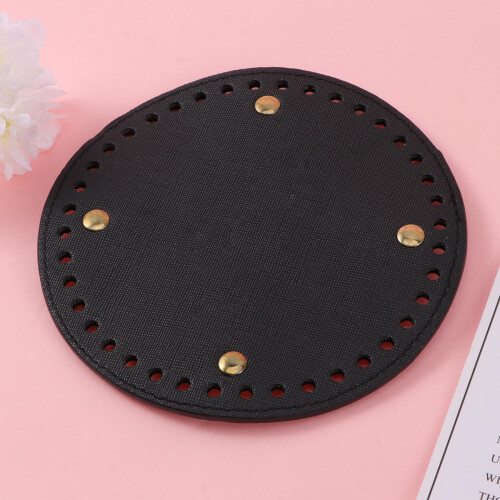 14 Cm Rund Pu Handgjord Stickaccessoar Svart 2