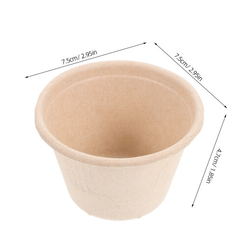 50 Pcs Engångs Glasskopar Av Pappersmassa För Dessert Yoghurt 1