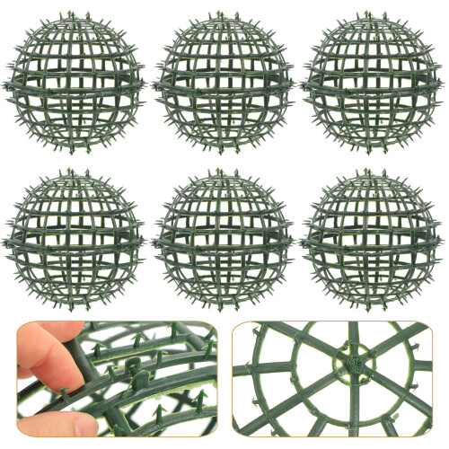 6Pcs Konstgjord Växt Topiary Boll Stöd Ram Rack 2