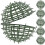 6Pcs Konstgjord Växt Topiary Boll Stöd Ram Rack 6
