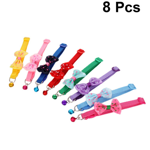 8Pcs Justerbar Slipsknut Kattslips Med För Kattunge 2