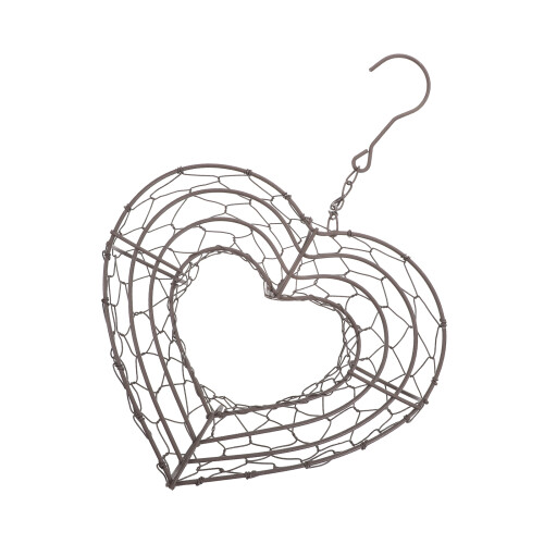 Heart Shaped Wreath Wire Frame Decorative Hanging Planter Succulent