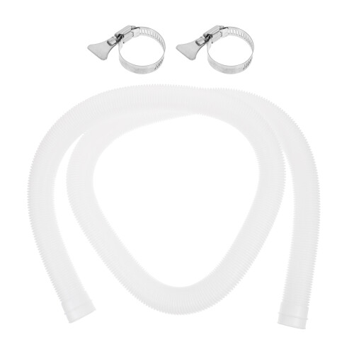 1Set White Plastic Swimming Pool Replacement Hose Flexible Pump Filter
