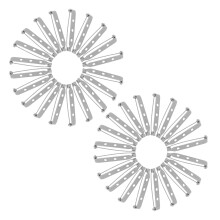 50Pz Spilla Donna Metallo Argento Fermaglio Sicuro 37Mm