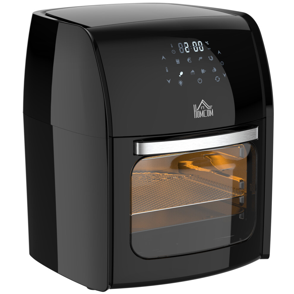 Homcom 8 In 1 Digital Air Fryer Oven 12L - 1800W In Black