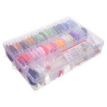Embroidery Kit 50 Färger Sytråd Med Verktyg Plastlåda För Nybörjare