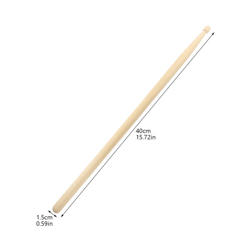 4 Par 5A Trummstickor Mappelträ (Träfärg) 1