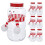 10 Set Snömanneformade Dryckesflaskor Jul Med Halsdukar 7