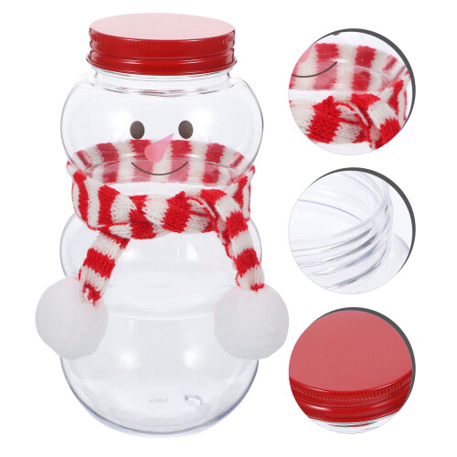 10 Set Snömanneformade Dryckesflaskor Jul Med Halsdukar 2
