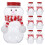 10 Set Snömanneformade Dryckesflaskor Jul Med Halsdukar 6