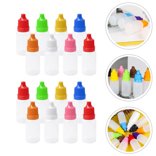 50Pcs Flaskor Translucent Squeezable Droppare För Ögenvätska 1