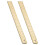 2Pcs Golden Brass Straight Ruler Creative Study Accessory Multi-Use 6