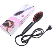 Electric Hair Straightening Comb Ceramic Heater Black