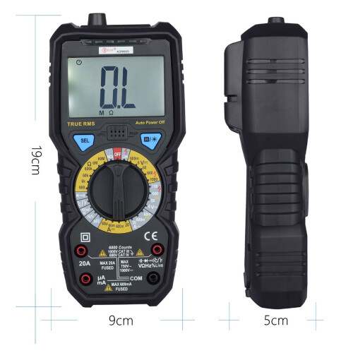 Adm08A 6000 Räkningar Digital Multimeter Lcd Spänningsdetektor 1