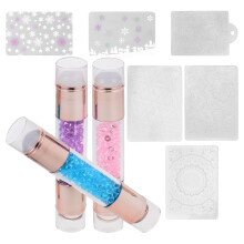 3Pcs Silikon Nagelkonst Stämplare Färgglad Stämpelverktyg Manikyr