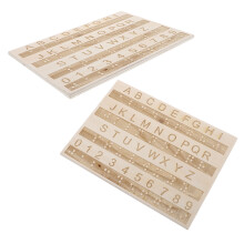 braille alfabetbord met verhoogde stippen voor blinden