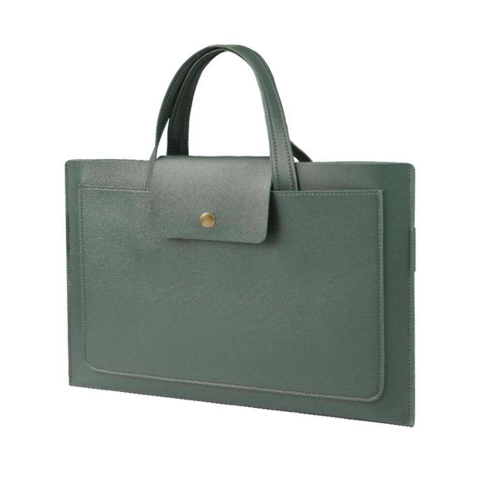 Portable Laptop Stand Case With Adjustable Angled Pu Leather Briefcase 13-14 Inch Laptops Travel Office Accessory Green 9105992811212
