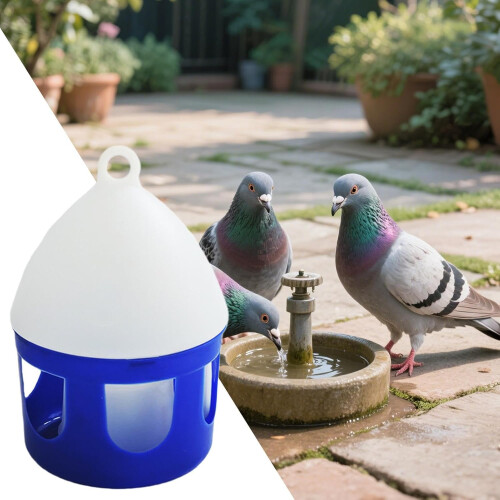 Pigeon Feeder 2L Water Dispenser, Spill-Proof Removable Hydration Waterer, Brooder Setup Compatible 1