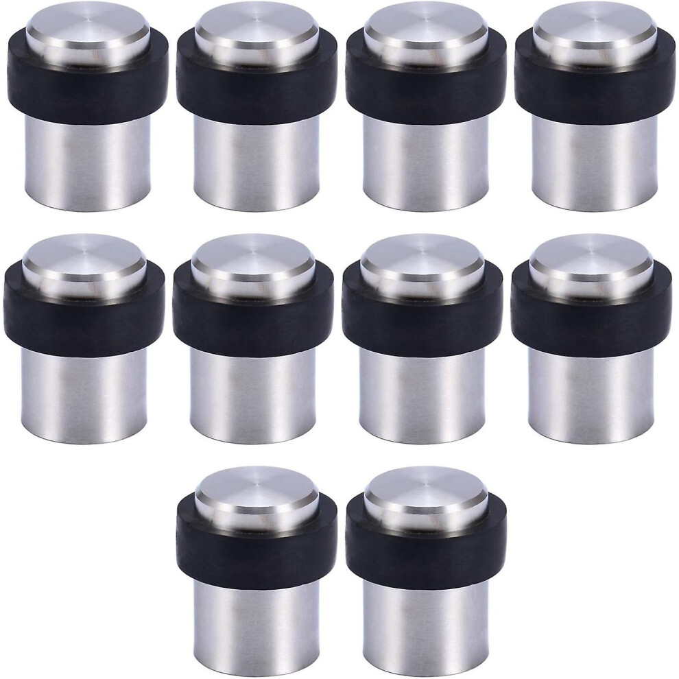 Kikidex (As Show, One Size) 10 X 4.5Cm Stainless Steel Door Stopper Floor Bumper Door Stop Black