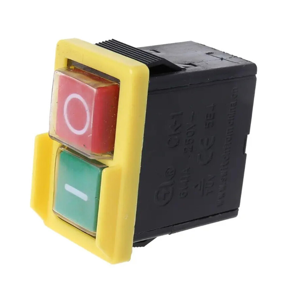 Ac250v 6A Waterproof Pushbutton Switch For Machinery Saw Cutter Drill On Off Kjd6 Electromagnetic Switch 9105992811977