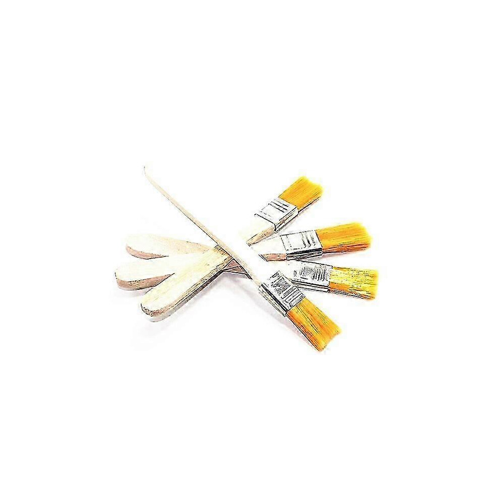 Kikidex (As Show, One Size) 30 Flat Bristle Paint Brushes With Wooden Handle Wooden Paint Brushes Paint Brushes For Walls Painting Brush