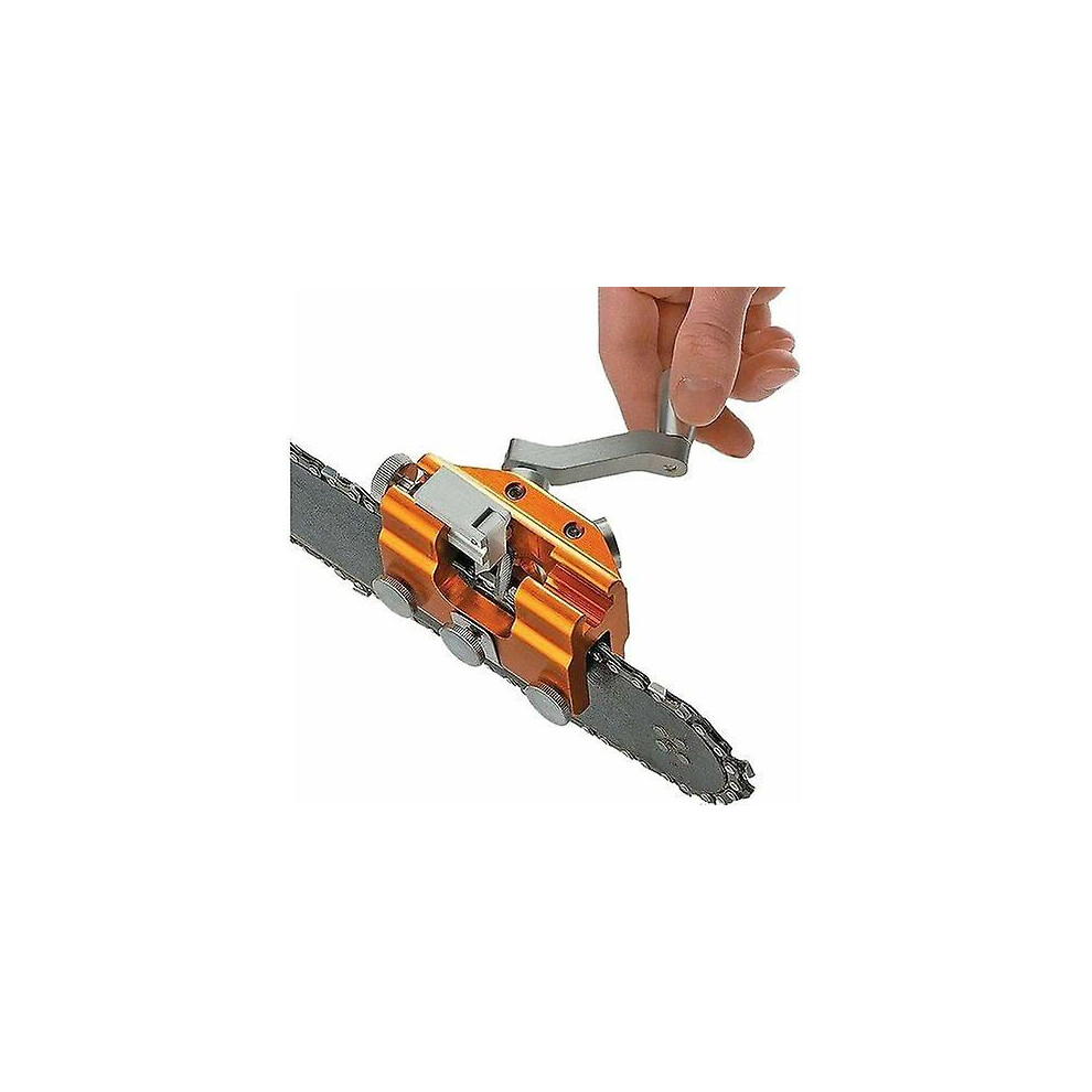 Kikidex (As Show, One Size) Chainsaw Chain Sharpening Jig, Teeth Sharpener Chainsaw Sharpening Kit Aluminum Alloy Chainsaw Sharpening Set