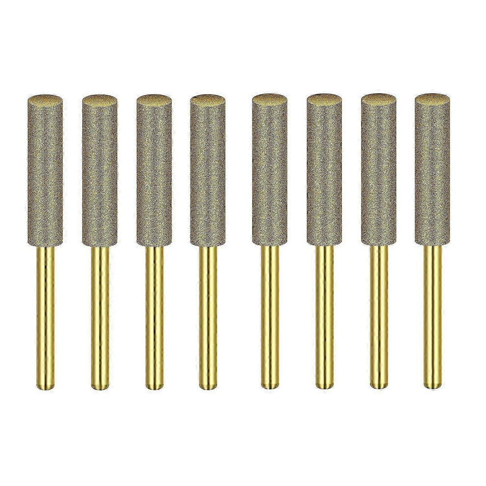 Kikidex (As Show, One Size) 8Pcs High Hardness Diamond Chainsaw Sharpener-Stone File,Diamond Sharpening Wheels Chainsaw File(5