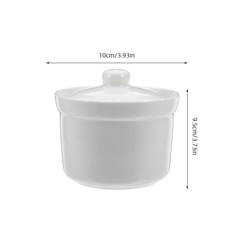 Ceramisk Stew Soppkittel Dessertmugg Med Lock För Hem Present 1