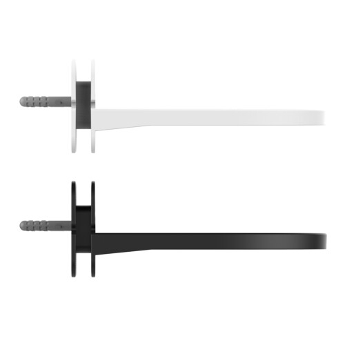 black speaker rack wall mount stand compatible with wifi router 2