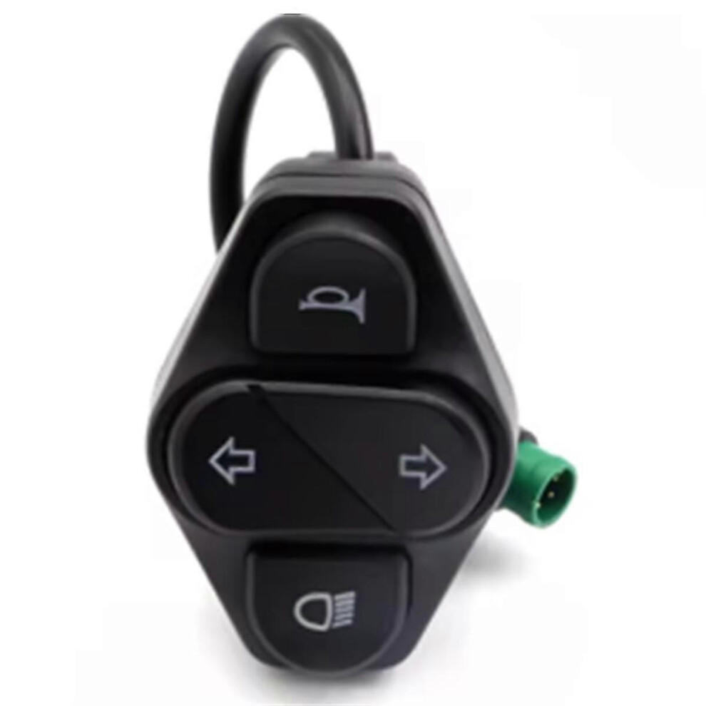 Kikidex (As Show, One Size) Headlight Button For Kukirin G2 Master Electric Scooter 5 Pin Turn Signal Switch Accessories Black