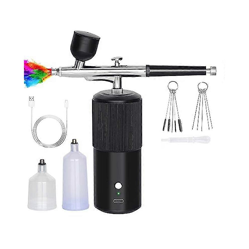 Kikidex (As Show, One Size) Airbrush Kit - Rechargeable Handheld Airbrush Compressor, Professional Cordless Auto Airbrush, For