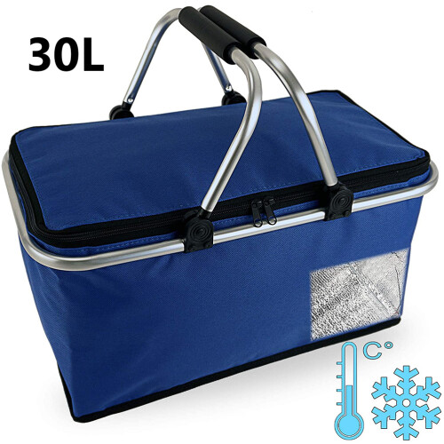 Cesta de compras de 30 L, 46x28x24 cm, plegable 1
