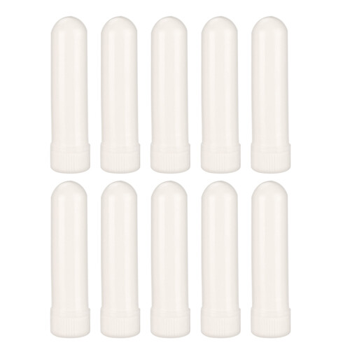 10Pcs Vita Näsinhalatorrör För Aromaterapi Med Eteriska Oljor