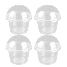 25Pcs 250 Ml Transparent Engångssalladsbägare Med Lock