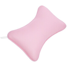 1 Styrellebadkudde Med Sugkoppar För Nack- Skulderstöd (Rosa)