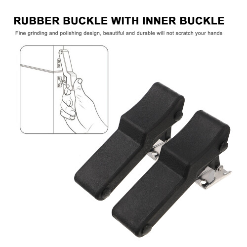 2Stk Stabiler Clamp Hasp Schwarz Für Sicheren Halt 1