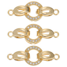 3Pcs DIY Bracelet Clasp Hook Copper Jewelry Making Golden Connector