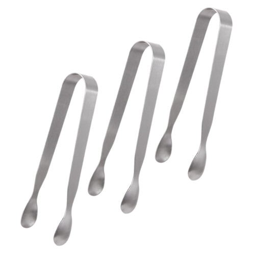 3St Stainlessstål Serveringspincett För Mat Istänger