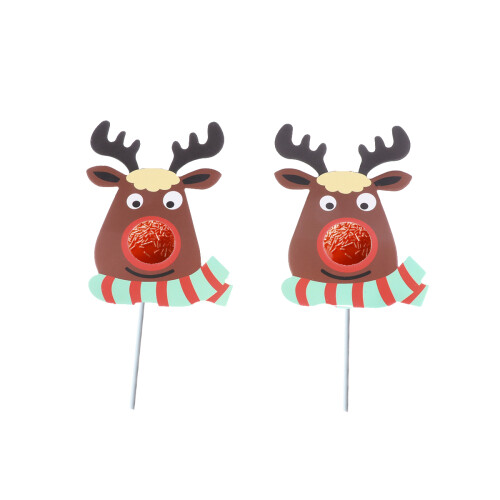 25Pcs Julvinter Älgmönster Lollypoppapper Kort Dekorationskort 1