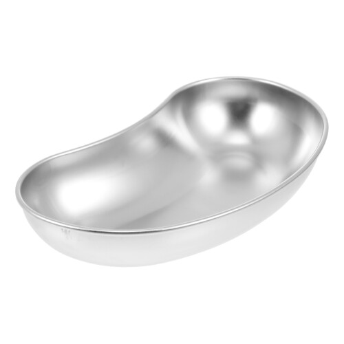 1 St Sjukvårdsskål Av Rostfritt , Njureformad (Silver)