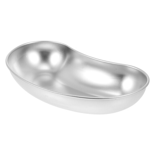 1 St Sjukvårdsskål Av Rostfritt , Njureformad (Silver) 2