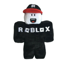 (Black)Nieuwe klassieke Roblox knuffel, zacht gevuld met verwijderbare Roblox-hoed, kinderkerstcadeau