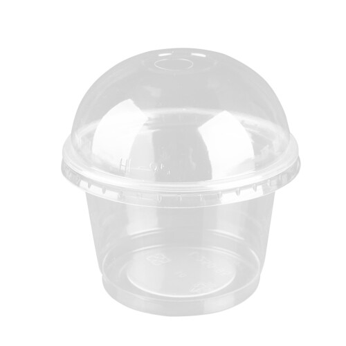 25Pcs 250 Ml Engångssalladsbägare Transparent Med Lock 2