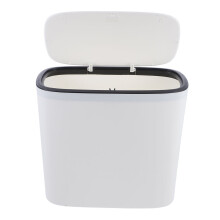 Bathroom Trash Can Basket Plastic White 1pcs