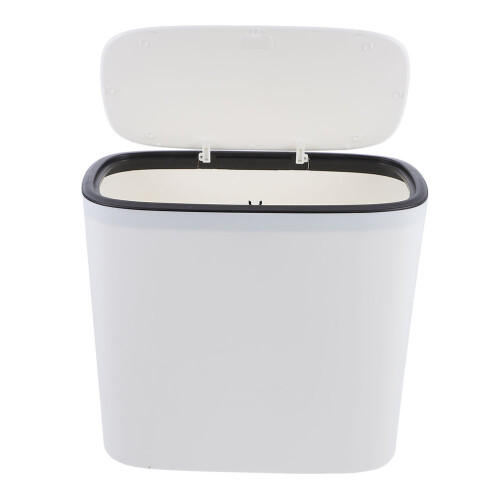 Bathroom Trash Can Basket Plastic White 1pcs